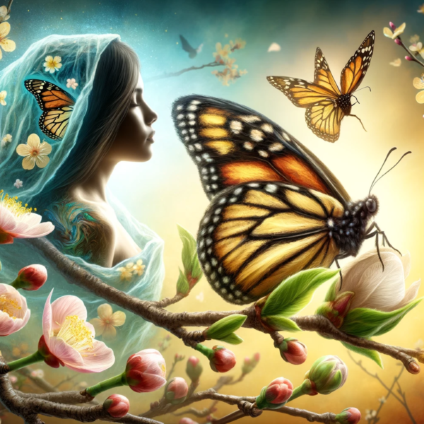Butterfly emerging symbolizing transformation in 'Garden of the Soul' audio