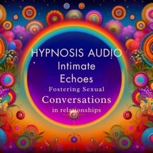The image with a bright and cheerful design that covers the entire canvas for the hypnosis audio "Intimate Echoes: Fostering Effective Sexual Conversations" has been created. This vibrant and lively image symbolizes open, honest communication and deep understanding in sexual relationships.