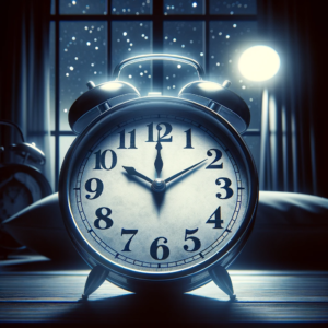 Clock showing late night hours, depicting the struggle of night owls