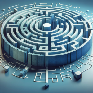 Image 2 features a visual metaphor of a labyrinth, symbolizing the complex journey of managing chronic pain.