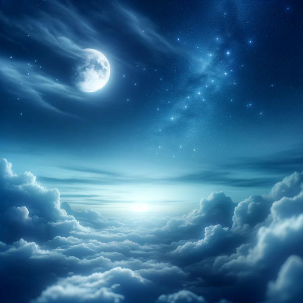 Image of a serene night sky, representing peaceful sleep for night owls