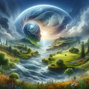 Serene mind landscape, symbolizing the transformation achieved through the 'Serenity Now' hypnosis audio.