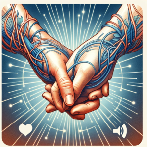 Intertwined hands representing connection in 'Speak Up in Intimacy'