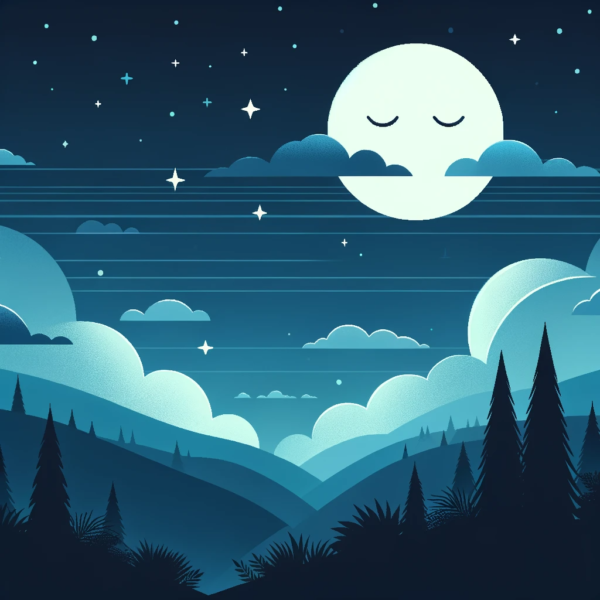 Peaceful night landscape, symbolizing restful sleep for night owls